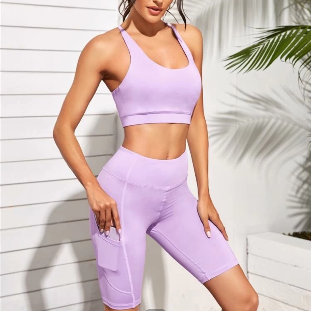 Crisscross Tanktop with Bikershorts (with pockets)